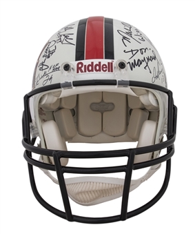Football Hall of Famers Multi-Signed Full Size Helmet with 37 Signatures Including Jim Brown & Walter Payton (PSA/DNA)